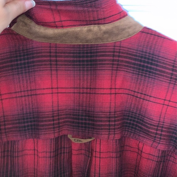 Chaps Flannel Plaid Red Fall Autumn Button Down - Picture 6 of 6